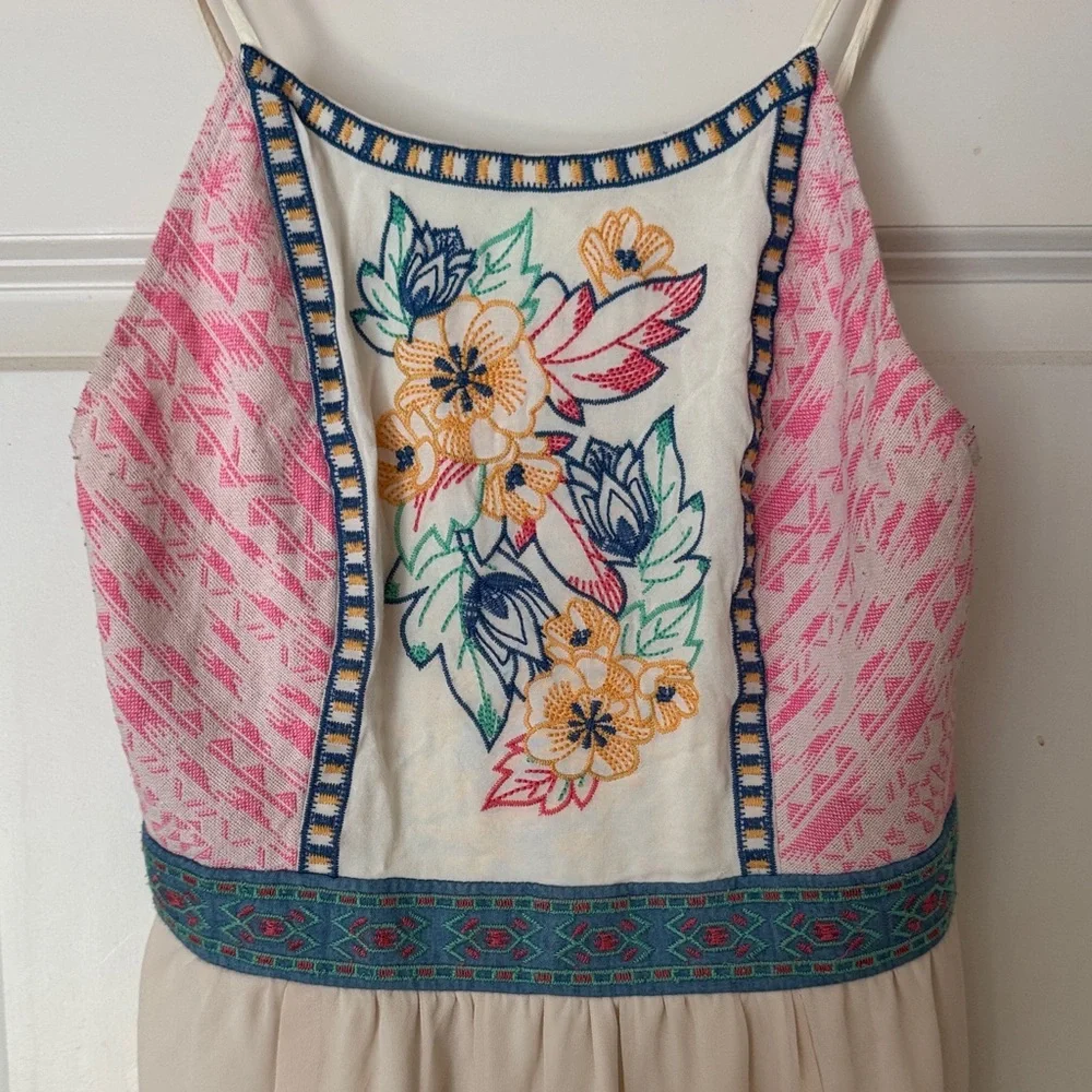 Flying Tomato Pink and Cream Maxi Dress - Picture 3 of 7